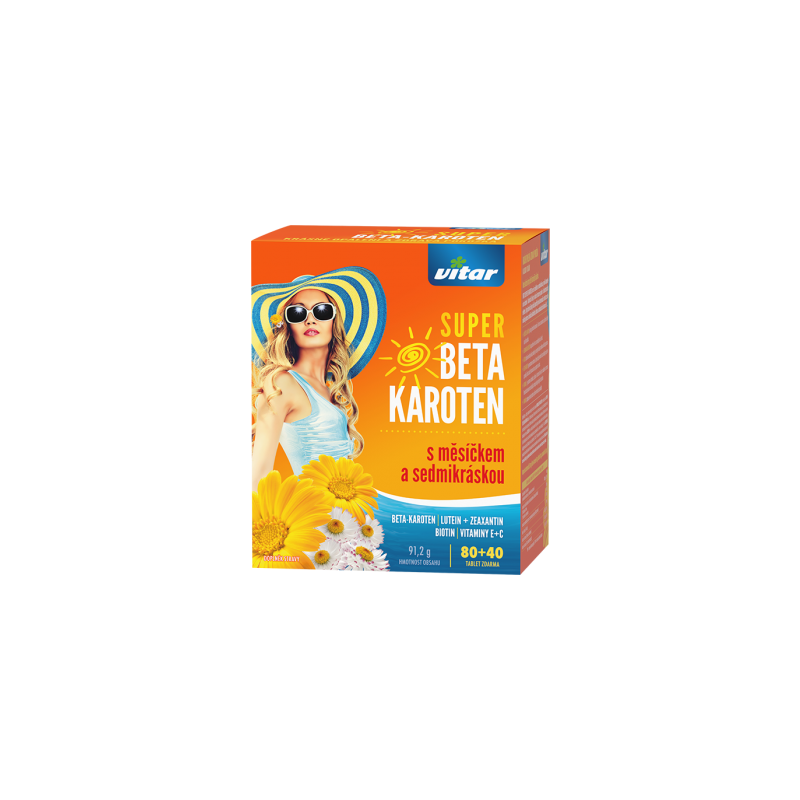 VITAR Super beta-karoten s měsíčkem a sedmikráskou 80+40 tablet