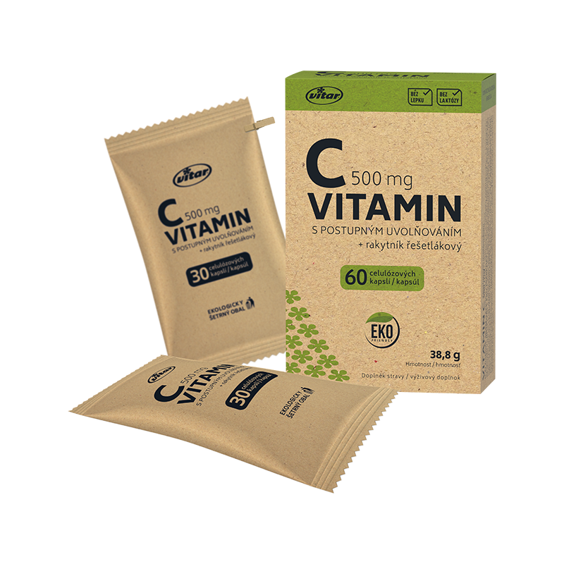VITAR Vitamin C 500 mg + rakytník EKO 60 kapslí