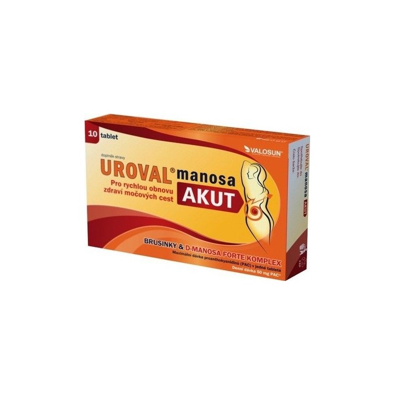 UROVAL Manosa akut 10 tablet