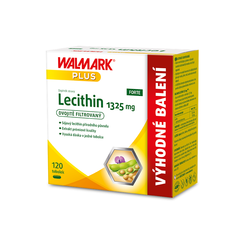 WALMARK Lecithin 1325 mg forte dvojitě filtrovaný 120 tobolek