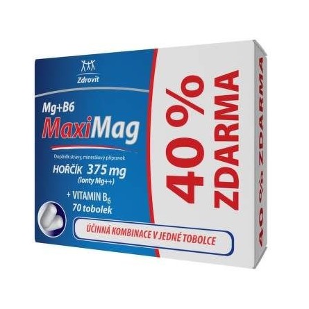 ZDROVIT Maximag hořčík 375 mg + vitamin B6 70 tobolek