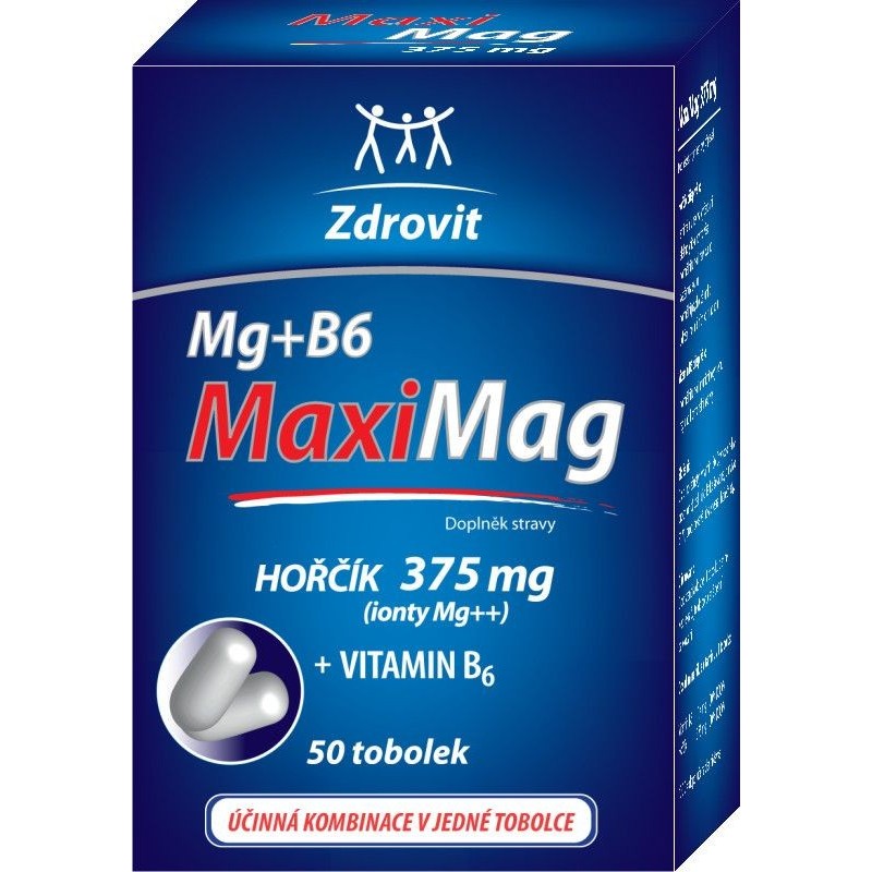 ZDROVIT Maximag hořčík 375 mg + vitamin B6 50 tobolek