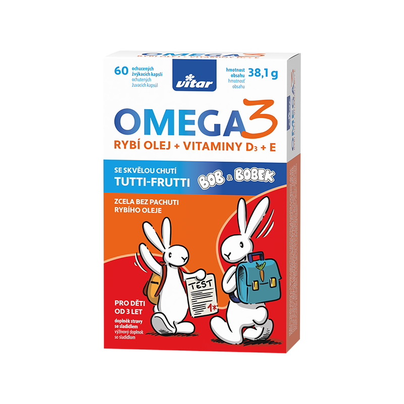 VITAR Omega 3 rybí olej + vitaminy D3 + E 60 kapslí