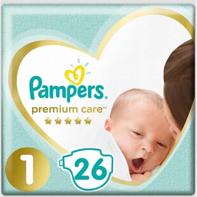 Pampers Premium Care Pack S1 Newborn 26 ks