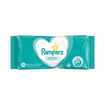 Pampers vlhčené ubrousky Sensitive 52 ks