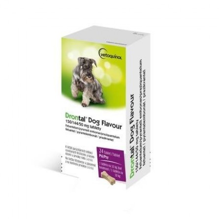 Drontal Dog Flavour 150/144/50 mg pro psy 24 tablet