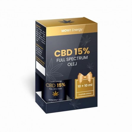 MOVIT ENERGY CBD 15% Full Spectrum konopný olej 10+10 ml