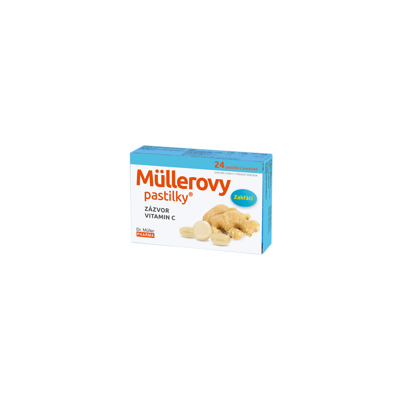 MÜLLEROVY PASTILKY se zázvorem a vitaminem C 24 ks