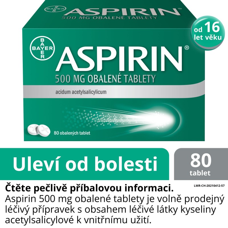 ASPIRIN 500 mg 80 tablet Onlinelekarna.cz