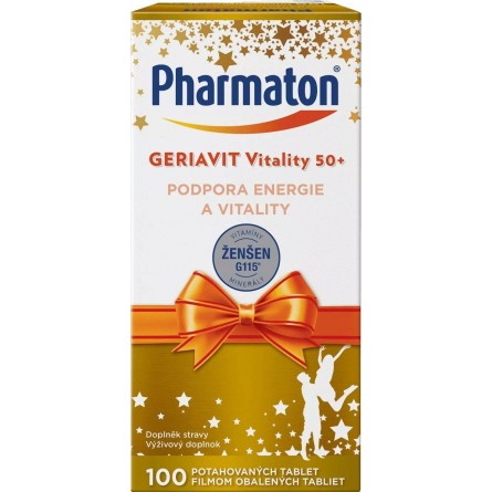 PHARMATON Geriavit vitality 50+ 100 tablet vánoční balení