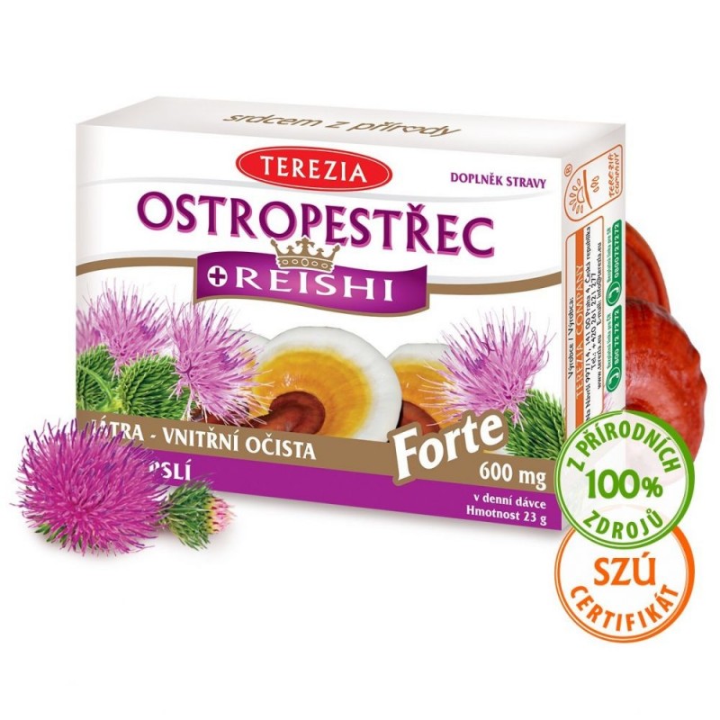 TEREZIA Ostropestřec + reishi forte 60 kapslí