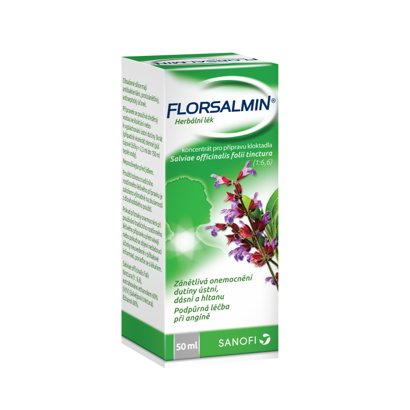 Florsalmin koncentrát pro přípravu kloktadla 50ml