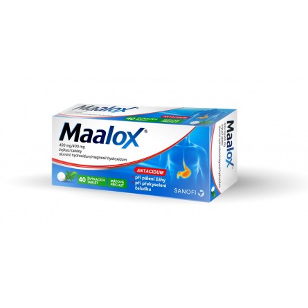 Maalox 400 mg/400 mg 40 žvýkacích tablet