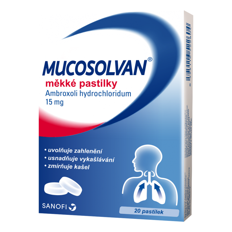 Mucosolvan 15 mg 20 měkkých pastilek