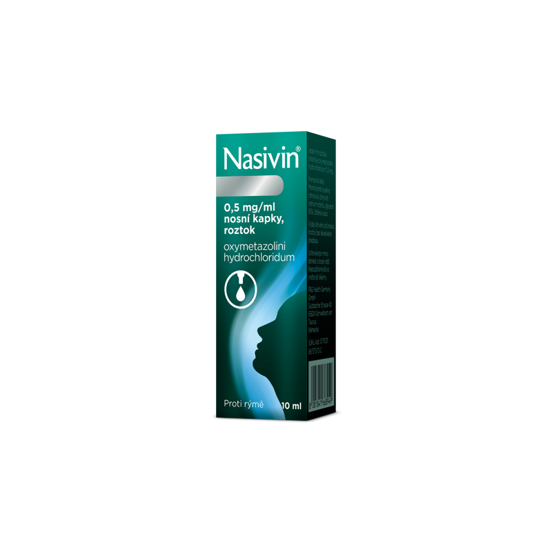 Nasivin 0,5 mg/ml nosní kapky, roztok 10 ml