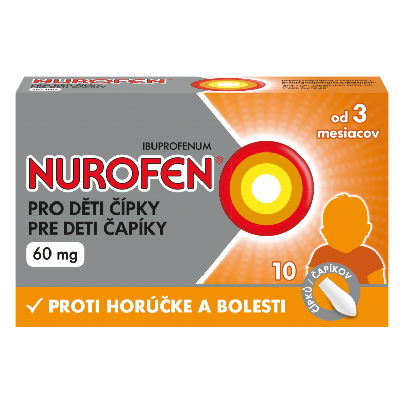 NUROFEN Pro děti Čípky 60 mg x 10 čípků