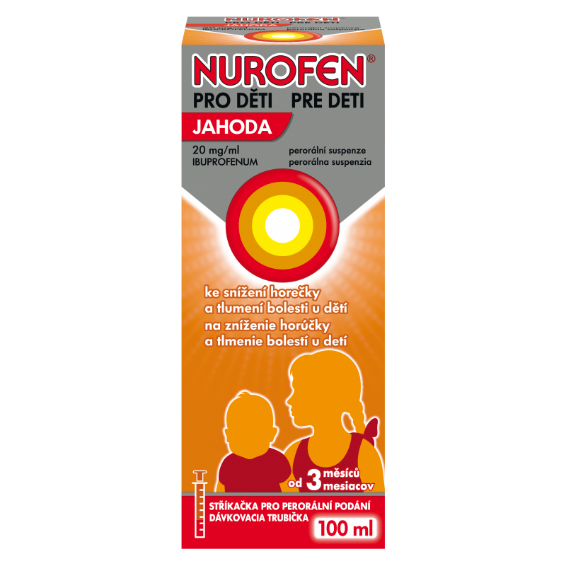 NUROFEN pro děti 20 mg/ml jahoda suspenze 100 ml