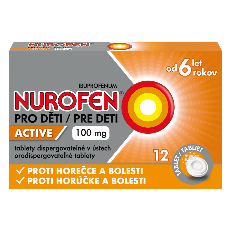 NUROFEN Pro děti Active 100 mg x 12 tablet