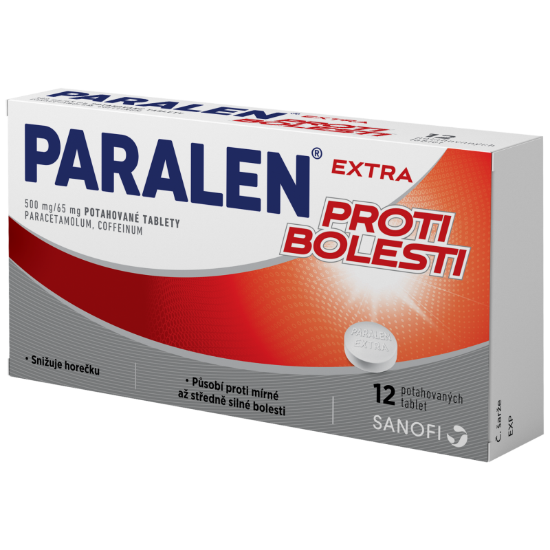 Paralen Extra proti bolesti 500mg/65mg 12 potahovaných tablet