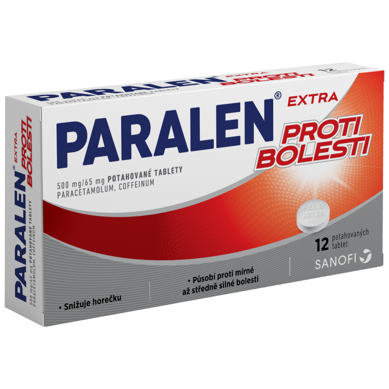 Paralen Extra proti bolesti 500mg/65mg 12 potahovaných tablet