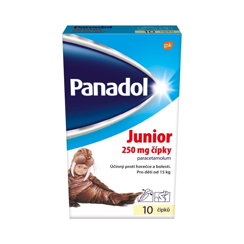 PANADOL Junior 250 mg 10 čípků