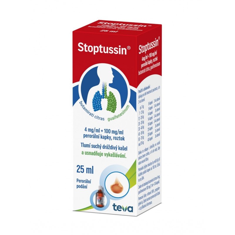 Stoptussin, perorální kapky, roztok, 25 ml