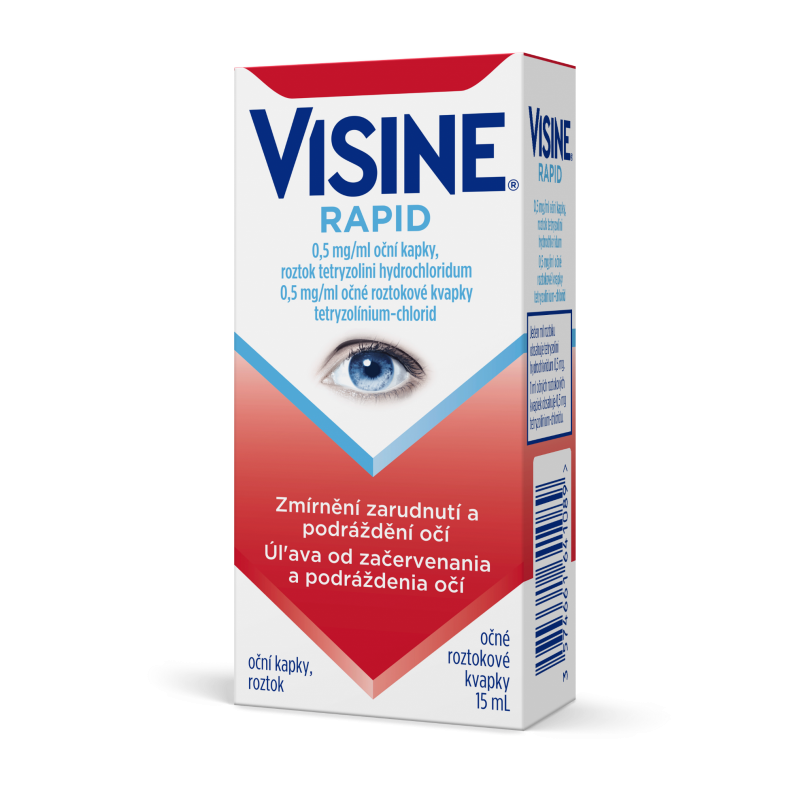 Visine Rapid 0,5mg/ml oční kapky, roztok 15 ml