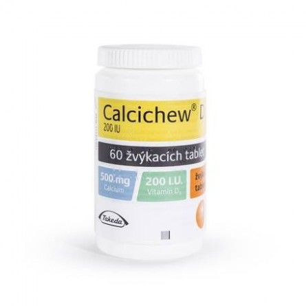 Calcichew D3 200 IU 60 žvýkacích tablet