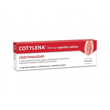 COTYLENA Clotrimazolum 200 mg 3 vaginální tablety