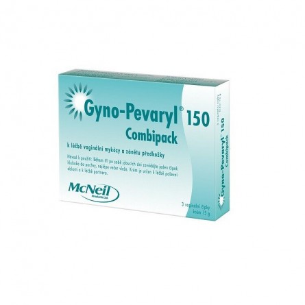 Gyno-Pevaryl 150 mg Combipack 3 vaginální čípky + krém 15 g