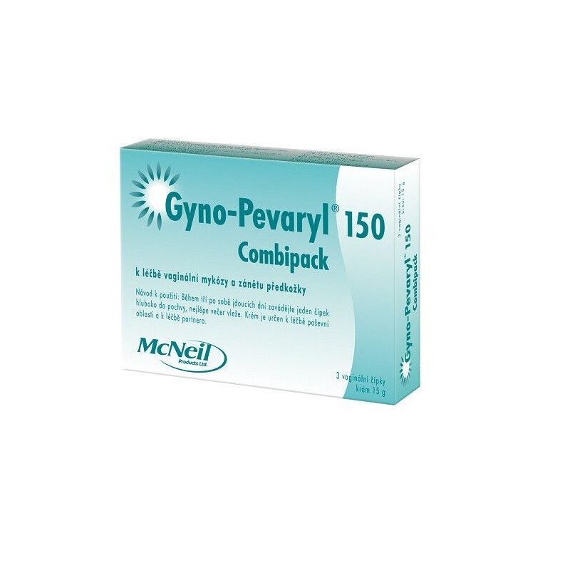 Gyno-Pevaryl 150 mg Combipack 3 vaginální čípky + krém 15 g