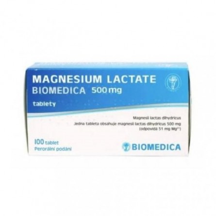 BIOMEDICA Magnesium lactate 500 mg 100 tablet