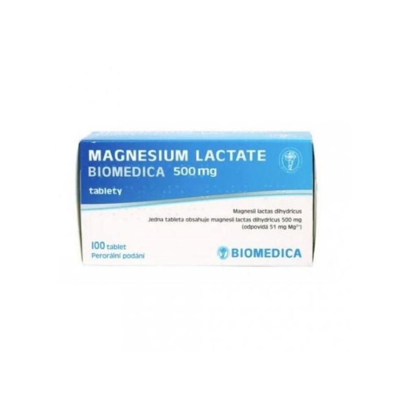 BIOMEDICA Magnesium lactate 500 mg 100 tablet