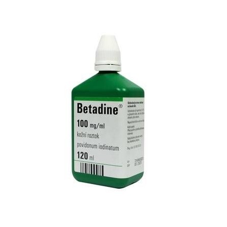 BETADINE 100 mg/ml kožní roztok 120 ml