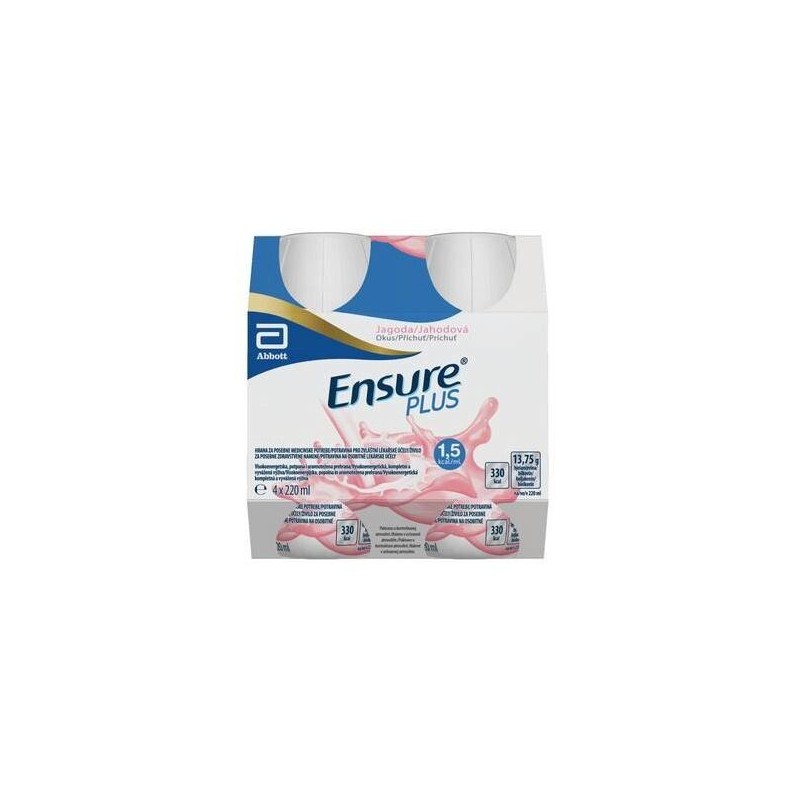 ENSURE Plus jahodový 4x220 ml