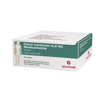 GLENMARK Calcii carbonici 0,5 g 100 tablet