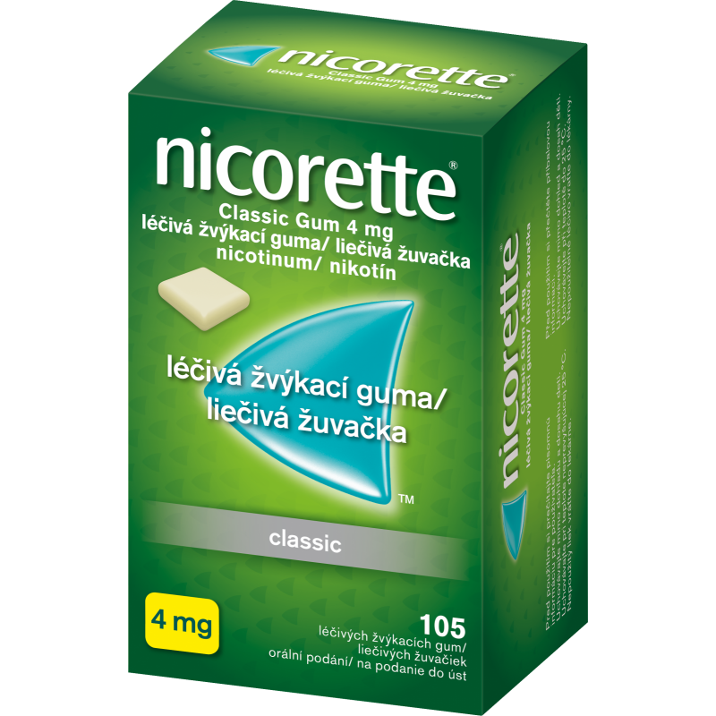 NICORETTE Classic Gum 4 mg 105 žvýkaček