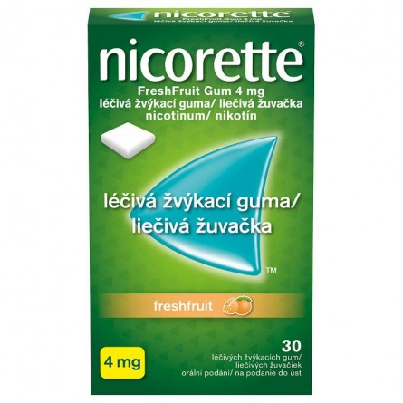 NICORETTE Freshfruit Gum 4 mg 30 žvýkaček