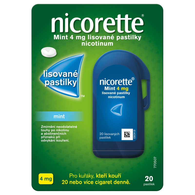 NICORETTE Mint 4 mg 20 lisovaných pastilek