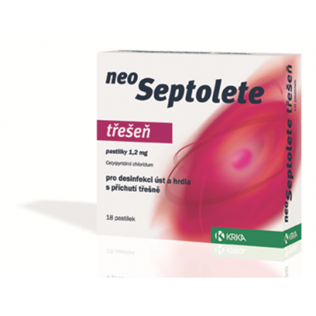 NEOSEPTOLETE 1,2 mg třešeň 18 pastilek