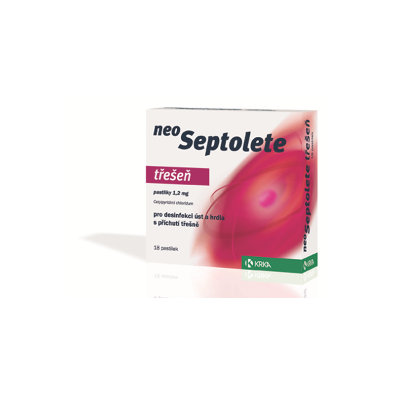 NEOSEPTOLETE 1,2 mg třešeň 18 pastilek