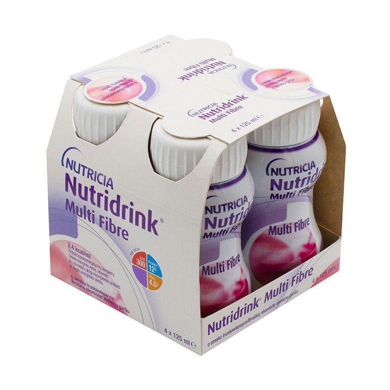 NUTRIDRINK Multi Fibre jahoda 4x200 ml