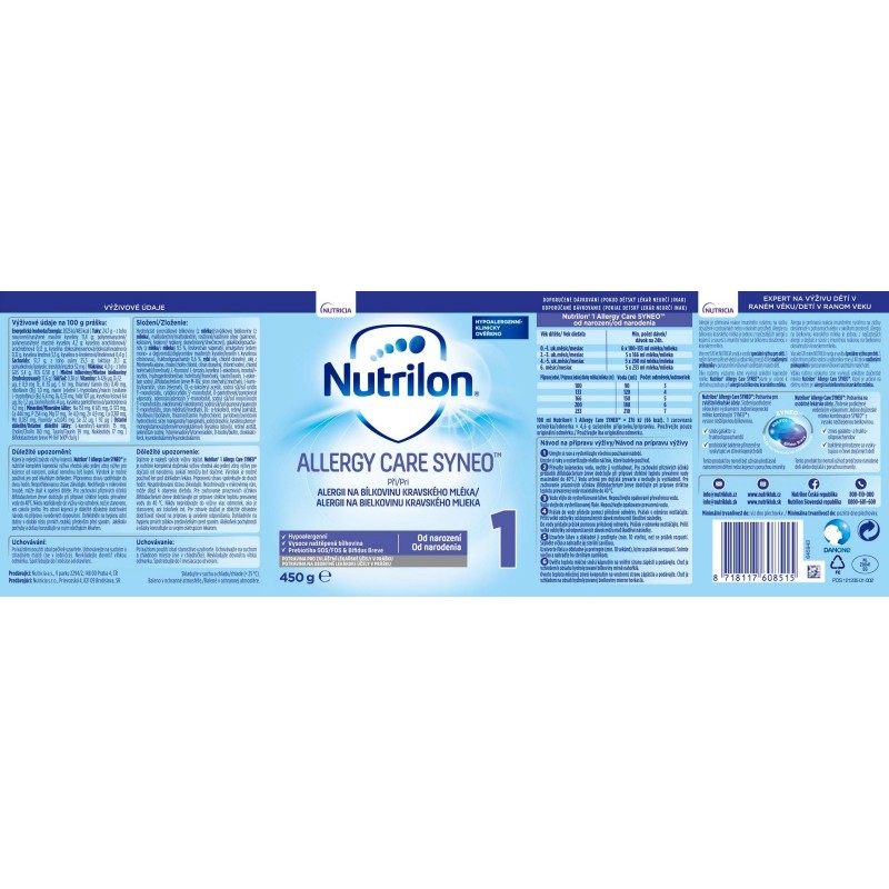 NUTRILON 1 Allergy care syneo 450 g