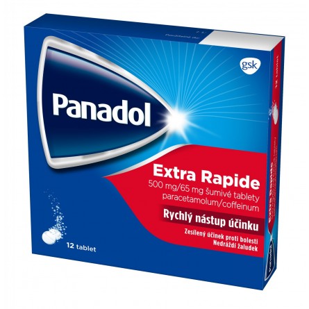 PANADOL Extra Rapide 500 mg/65 mg 12 šumivých tablet