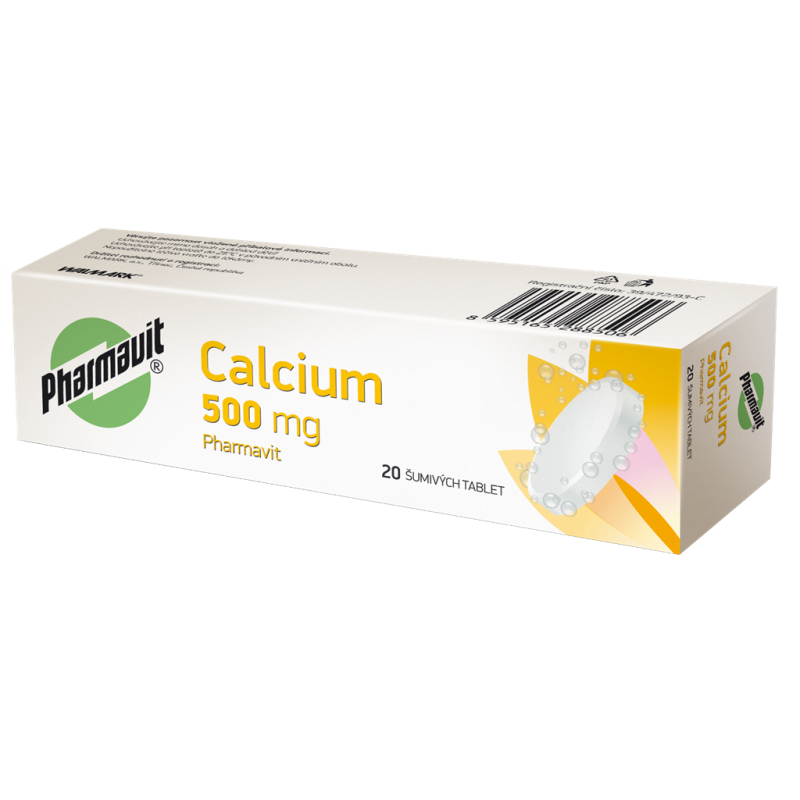 PHARMAVIT Calcium 500 mg 20 šumivých tablet