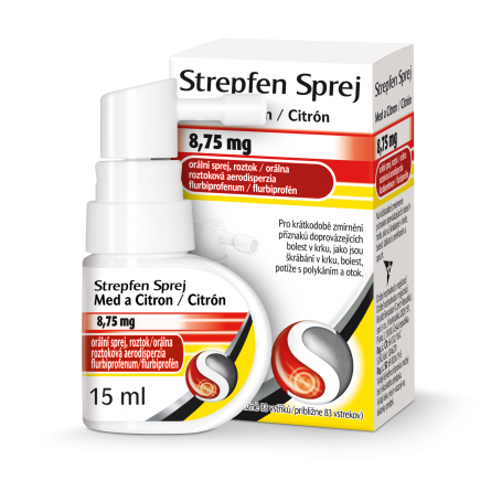 STREPFEN 8,75 mg med a citron orální sprej 15 ml