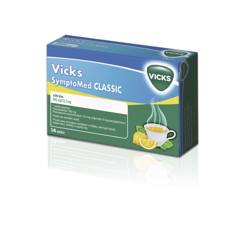 VICKS Symptomed classic citrón 14 sáčků