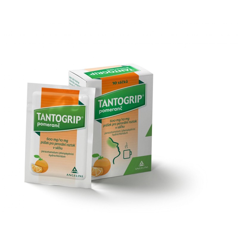TANTOGRIP 600 mg/10 mg pomeranč 10 sáčků