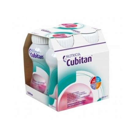 CUBITAN s jahodovou příchutí 4x200 ml