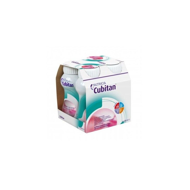 CUBITAN s jahodovou příchutí 4x200 ml